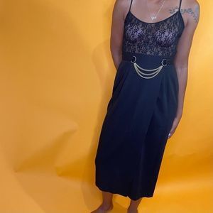Vintage 90s high waist wrap skirt with gold chains